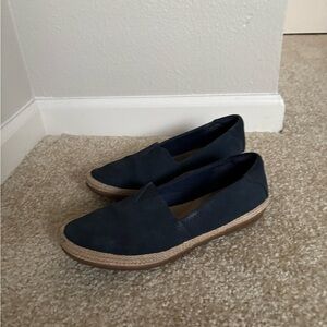Clarks navy Blue Suede Slip-On Loafers
